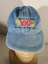 Walt Disney 100th Birthday Sept 2001 Denim Mickey Mouse Town Strapback Hat Cap - $8.98