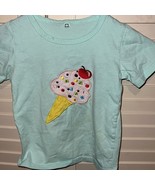 Girls size 5, short sleeve, puffy, ice cream graphic shirt - $111.95 MXN