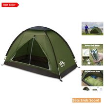 Lightweight Waterproof Camping Tent for 1-2 Persons | Easy Setup &amp; 4 Sea... - $108.85