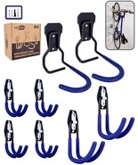 Bike Hooks &amp; Garage Storage Hooks Set (Blue)- Versatile Bike Wall Mount ... - €25,44 EUR