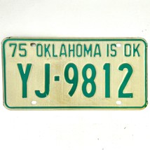 1975 United States Oklahoma Oklahoma County Passenger License Plate YJ-9812 - £14.54 GBP