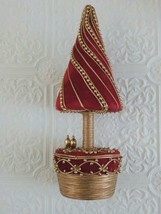 Doves Ornament Felt Cone Shape gold Beads - $15.20