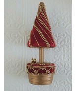 Doves Ornament Felt Cone Shape gold Beads - $15.20
