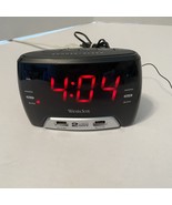 Westclox Large 1.4” Red LED Digital FM Clock Radio w/t 2 USB Charging Ports - $16.90 CAD