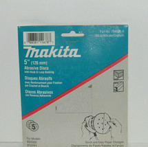 5&quot; Sanding Discs With Hook &amp; Loop Backing 180 Grit - Makita No. 794521-9... - £6.19 GBP