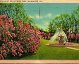 Smith Monument Brandywine Park Wilmington Delaware DE Linen Postcard A7 - $2.92