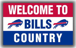 Buffalo Bills Football Welcome to Bills Country Flag 90x150cm 3x5ft best banner - £11.49 GBP