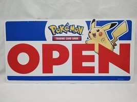 Pikachu And Snorlax Pokemon TCG Promotional Open Close Sign 14&quot; X 7&quot; - £54.48 GBP