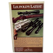Leupold Scopes Print Ad Vintage 1982 Telescopic Rifle Sight Hunting Shooting - £7.75 GBP
