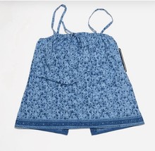 Deranged Woman&#39;s Blue Floral Crop Top, Small - NWT - $481.89 MXN