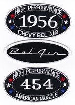 1956 CHEVY BEL AIR 454 SEW/IRON ON PATCH BADGE EMBLEM EMBROIDERED - $14.99