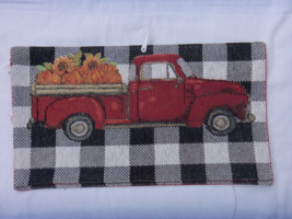 Fall Country Style Tapestry Placemat 2 Piece Set PICK-UP Truck 13&quot;X18&quot; New - £11.83 GBP