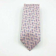 Ermenegildo Zegna Pink Floral Pattern 100% Silk Necktie Made in Italy  - $39.59