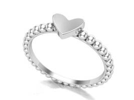 Mini Petit Argent Coeur Bague Saint Valentin Cadeau pour Elle Propasal Bague - £32.29 GBP