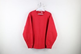 Vintage 90s Marlboro Mens Size Medium Faded Blank Crewneck Sweatshirt Red - £35.57 GBP
