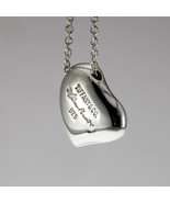 Tiffany &amp; Co. Sterling Silver Full Heart Pendant 14 mm w/ 16&quot; Chain - €227,82 EUR