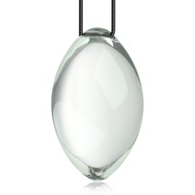 Glass Anal Plugs With Drawstring Egg-Shaped Crystal Butt Plug Prostate Massager  - £29.89 GBP