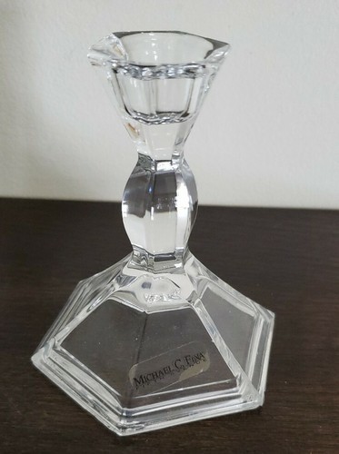 2-Michael C. Fina ~ Fifth Avenue~ 24% Lead Crystal ~ 4" Tall Candlestick Holders Item image 6