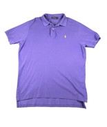 Polo Ralph Lauren Mens L Purple Cotton 2 Button Knit Pullover Polo Shirt - $15.99