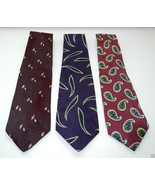 Lot of 3 Men&#39;s Silk Neck Ties - Blemishes - Talbott Studio, Joseph Abboud - $10.32 CAD