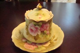 Lefton Japan,Compatible with Vintage Covered Jelly Pot w/underplate Ligh... - $44.10