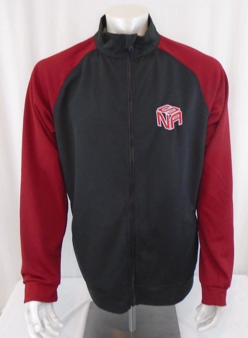 NSA Canada Collection Large Polyester Front Zipper Red and Black Sport J... - $7.92