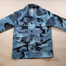 Blue Urban  Winter Camouflage Youth Size 8 Long Sleeve Shirt Military NOS - £11.01 GBP