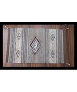 100% Wool Handwoven Rug by Zapotec Indians Mexico  2&#39; x 3&#39; Tan Used - $135.38 CAD