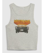Gap Vtg Style Mustang Tee Racer Back Gray Cropped Graphic Tank Top NEW S-XL - £17.63 GBP