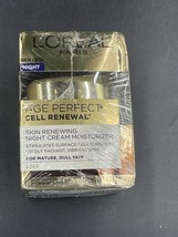 L&#39;Oreal Age Perfect Cell Renewal Skin Renewing Night Cream Moisturizer 1... - £19.46 GBP