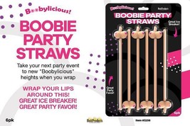 Boobie straws flesh 6pk - $32.99