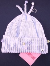 NWT Gymboree Lavender Blue Knit Cap Beanie with Bells, Winter Princess, 3-4 - $9.99