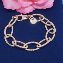 Dyadema Bronze Italy Rose Tone Chain Link Bracelet - £31.20 GBP