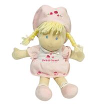 Carter&#39;s Sweetheart Soft Plush Doll Pink Dress Embroidered Flowers - €11,87 EUR