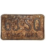 Vtg 1948 Ohio Shorty License Plate 63-SQ 6&quot; x 10&quot; Man Cave Resto Garage Art - $38.97 CAD