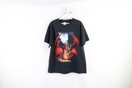 Vtg Y2K Streetwear Mens Large Faded Fantasy Mythical Dragon Short Sleeve T-Shirt - £39.52 GBP