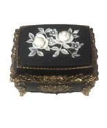 SPLENDID NY NEW YORK MUSIC BOX ASIAN WHITE ROSE JEWELRY SANKYO JAPANESE ... - $59.39