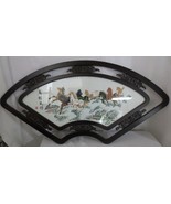 Rare Chinese Silk on Silk Embroidery Arch Frame Horses Signed - £279.77 GBP