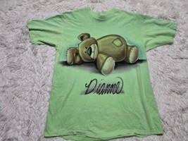 Vintage Dianne Teddy Bear Plush L T-Shirt Single-Stitch Neon Green 80s 9... - €7,04 EUR