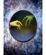 Handmade Wood Art: Human &amp; Monster Hands - Gothic Fantasy Painting - $63.00