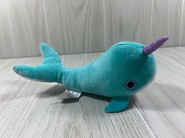 My Life As plush teal blue narwhal whale stuffed animal 18&quot; doll toy Wal... - £6.98 GBP