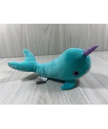 My Life As plush teal blue narwhal whale stuffed animal 18&quot; doll toy Wal... - £7.09 GBP