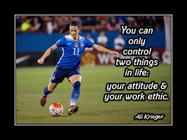 Inspirational Ali Krieger Soccer Motivation Quote Poster Print Daughter Wall Art - £18.37 GBP+