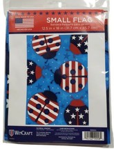 Garden Flag Americana Ladybug Red White & Blue Stars12.5"x18" WinCraft Patriotic - $9.79