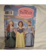 Simplicity Pattern Disney Princess Easy Sew 5832 size 3-8 cut 2002 Costu... - $11.30