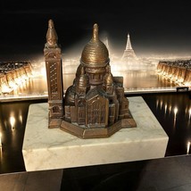 Sacre Coeur Basilica Paris Miniature Souvenir Replica Paperweight Copper... - $38.08 CAD