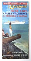 SS Oceanic 1978 Cruise Vacation Brochure Revised Edition Oct 1977 Vintag... - $39.99