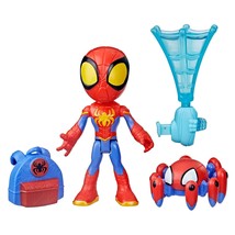 Spidey and His Amazing Friends Web-Spinners Spidey 4-Inch Action Figure with Acc - £19.17 GBP