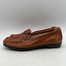 SAS Comfort Shoes Women Slip On Brown Leather Loafers- Wink Vintage Walnut 9.5 - £16.34 GBP