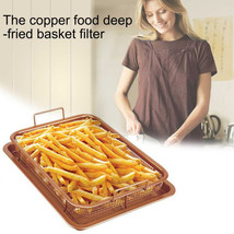 1PC Ceramic Copper Crisper / Oil Filter Food Frying Basket and Tray (30*... - £35.26 GBP